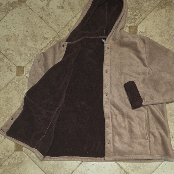 Brown and Tan Hooded Jacket - Picture 4 of 6
